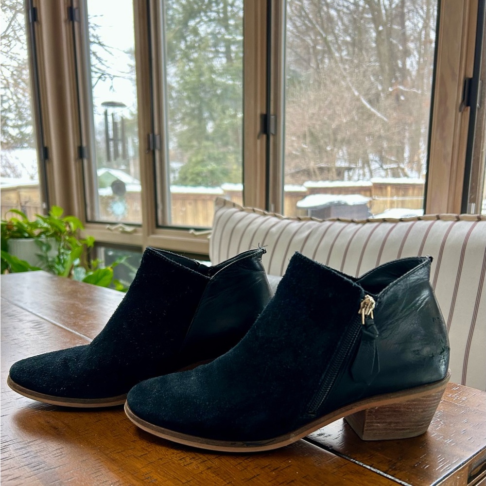 Cole Haan Black Suede Ankle Booties